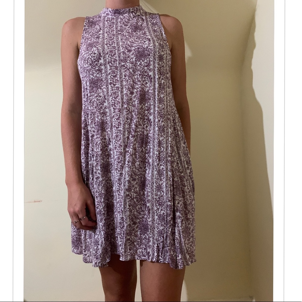 Purple floral dress